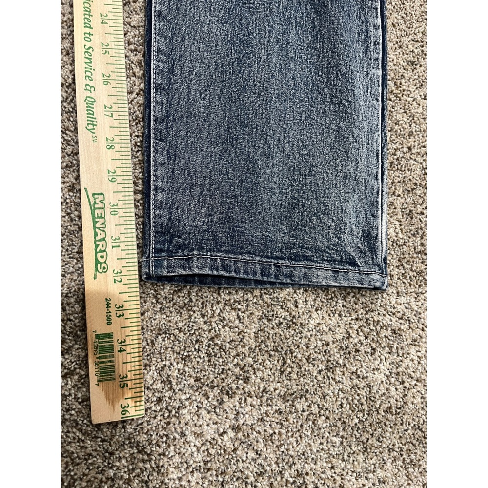 Southpole Mens Moto Denim Jeans Blue Acid Wash Distressed Stretch Size 44 - Picture 5 of 8